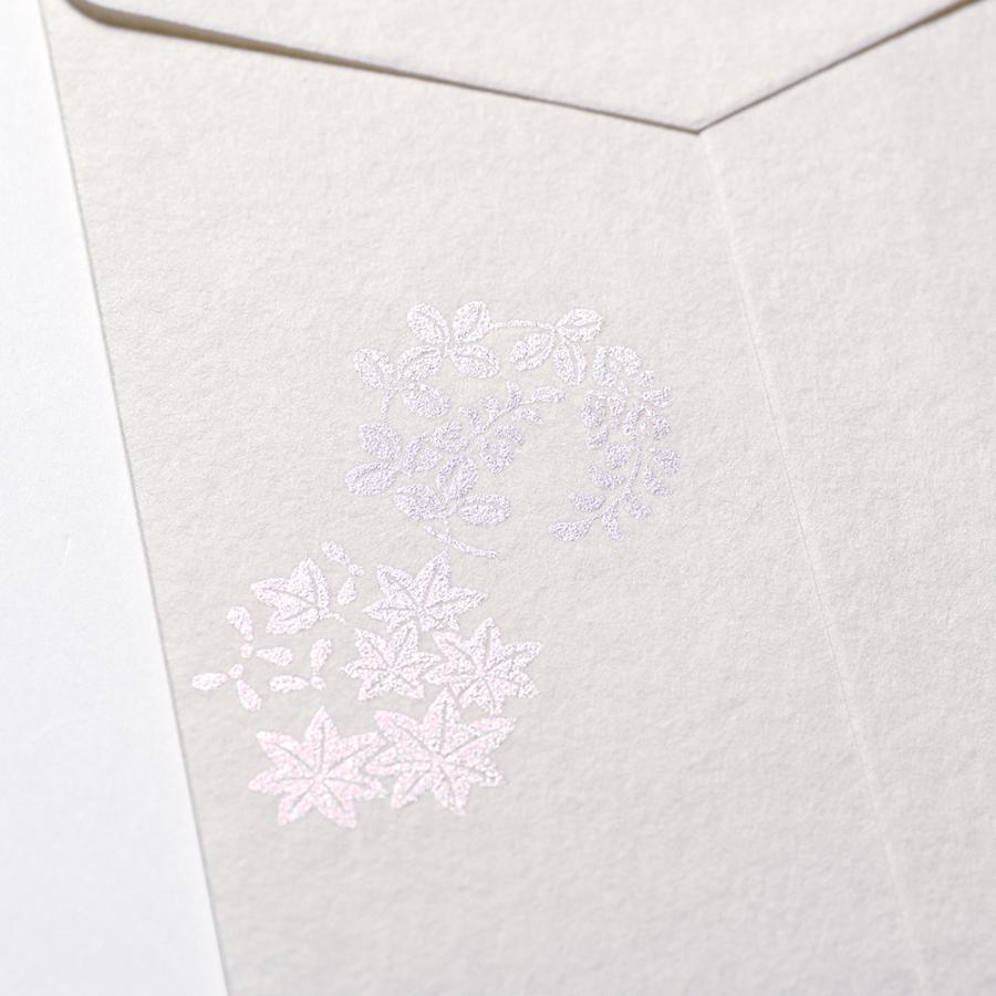 G.C.PRESS　便箋/封筒セット　紙司撰　花丸文　シルク｜文房具 封筒便箋セット レターセット 花柄 フォール 上質レター 和紙 |  | 10