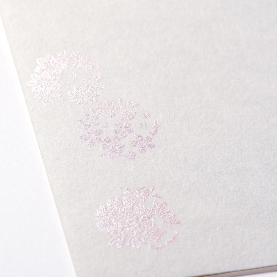G.C.PRESS　便箋/封筒セット　紙司撰　花丸文　シルク｜文房具 封筒便箋セット レターセット 花柄 フォール 上質レター 和紙 |  | 09