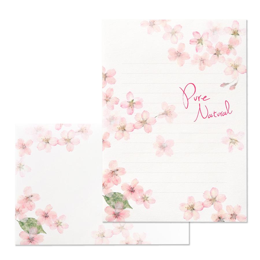 G.C.PRESS　便箋/封筒セット　ピュアナチュラル桜｜文房具 手紙 桜 花柄 春 ギフト | 