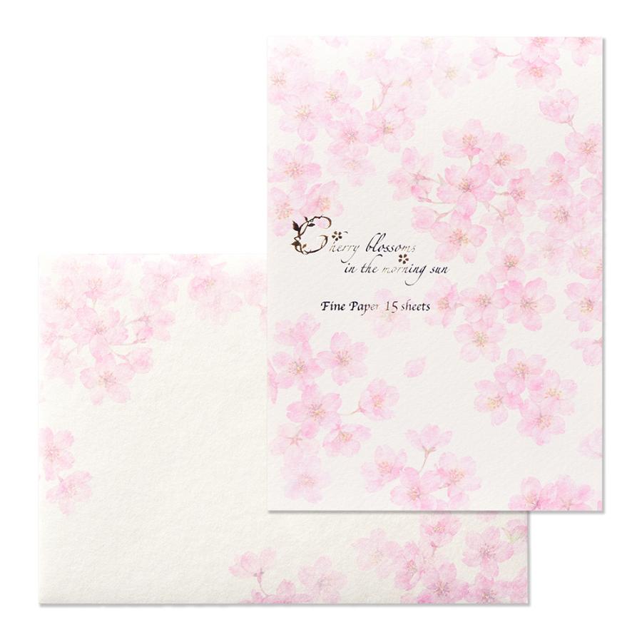 G.C.PRESS　ミニレターパッドセット　チェリーブロッサム　イン　ザ　モーニング　サン｜文房具 レターセット 手紙 桜 花柄 | 