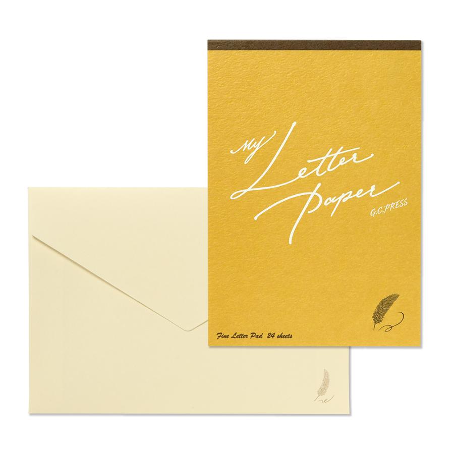 G.C.PRESS　ミニレターパッドセット　マイレターペーパー　イエロー｜レターセット 手紙 ビジネス 羽根ペン フォーマル お礼状 挨拶状 | 