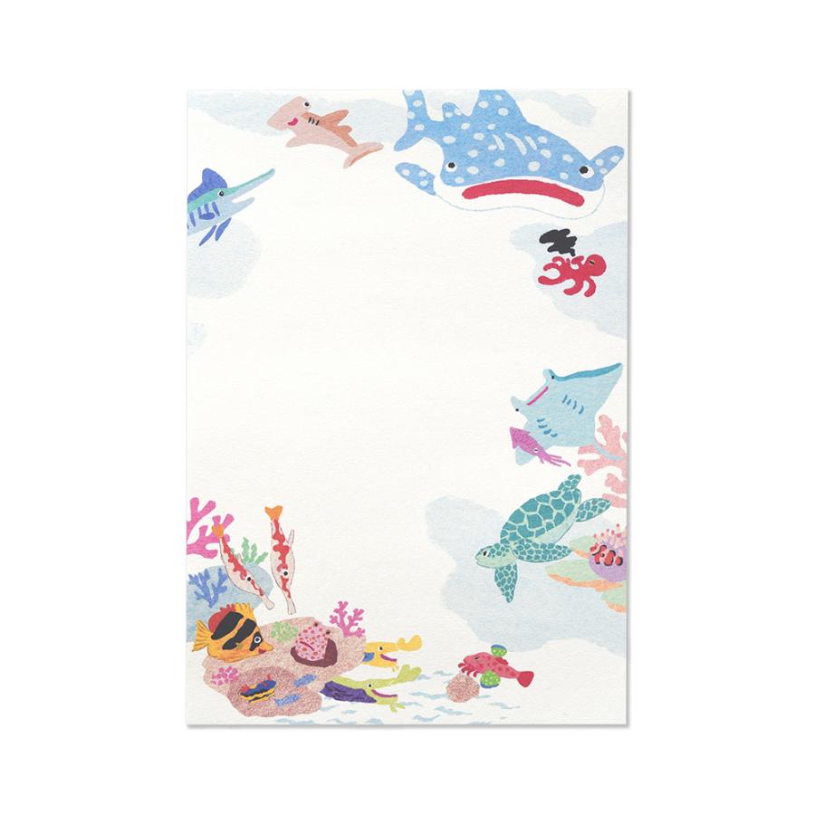 G.C.PRESS　ミニレターパッドセット　ストーリー　オブ　ザ　シー｜文房具 レターセット 海 魚 |  | 02