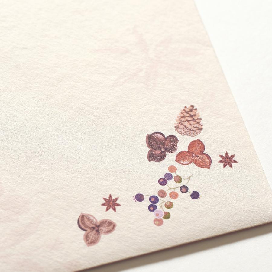 G.C.PRESS　便箋/封筒セット　サンシェール｜スイーツ ケーキ 花 秋 冬 クリスマス 松ぼっくり どんぐり 楓 プラタナス |  | 12