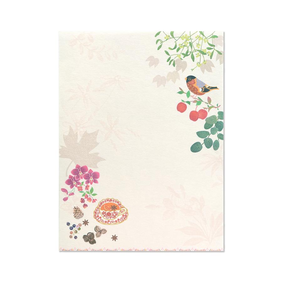 G.C.PRESS　便箋/封筒セット　サンシェール｜スイーツ ケーキ 花 秋 冬 クリスマス 松ぼっくり どんぐり 楓 プラタナス |  | 02