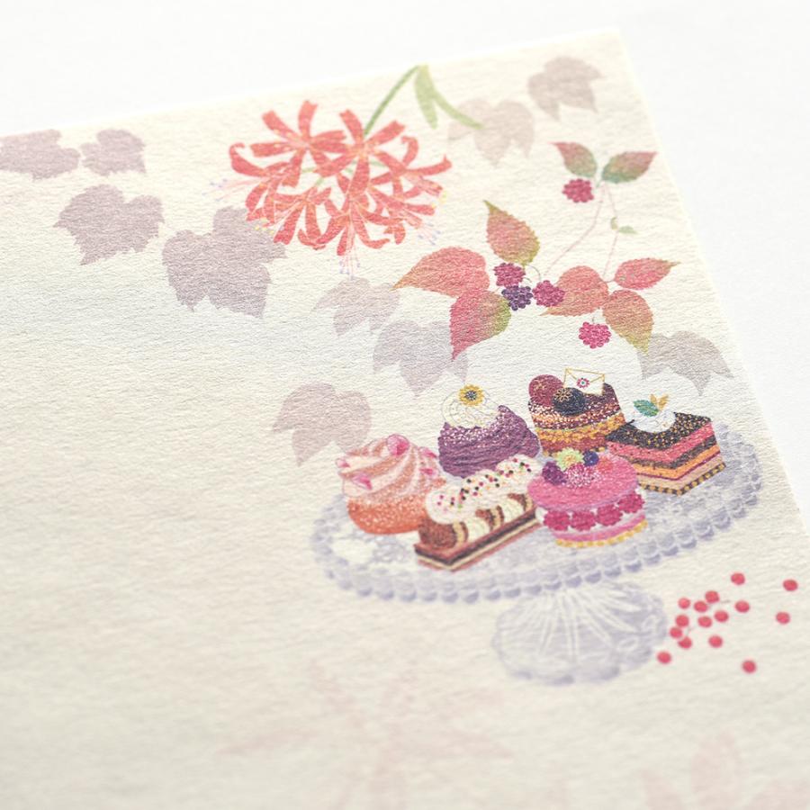 G.C.PRESS　便箋/封筒セット　サンシェール｜スイーツ ケーキ 花 秋 冬 クリスマス 松ぼっくり どんぐり 楓 プラタナス |  | 06