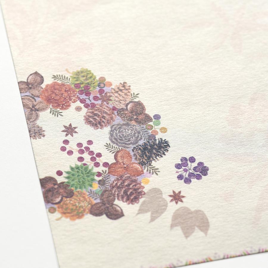 G.C.PRESS　便箋/封筒セット　サンシェール｜スイーツ ケーキ 花 秋 冬 クリスマス 松ぼっくり どんぐり 楓 プラタナス |  | 07