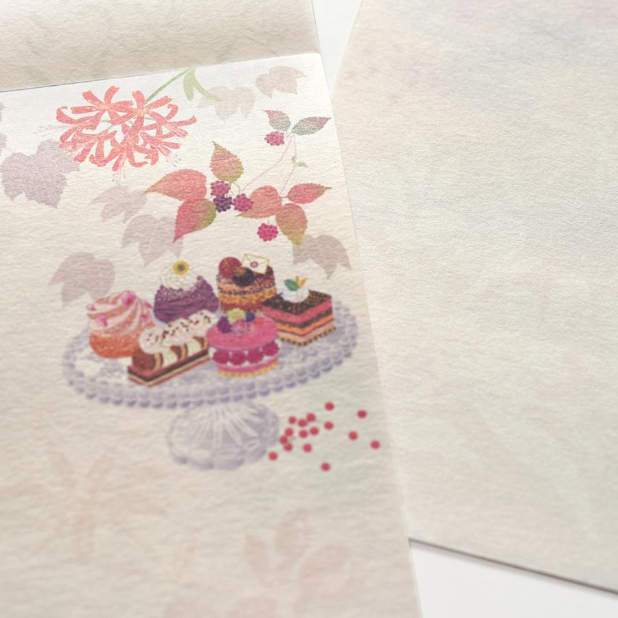 G.C.PRESS　便箋/封筒セット　サンシェール｜スイーツ ケーキ 花 秋 冬 クリスマス 松ぼっくり どんぐり 楓 プラタナス |  | 08