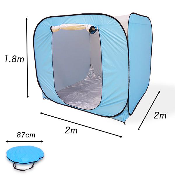 テント 避難所テント 隔離テント 幅2m奥行2m高さ1.8m 隔離ブース パーテーション ワンタッチ テント 避難テント 室内テント 救護テント｜activity-base｜02