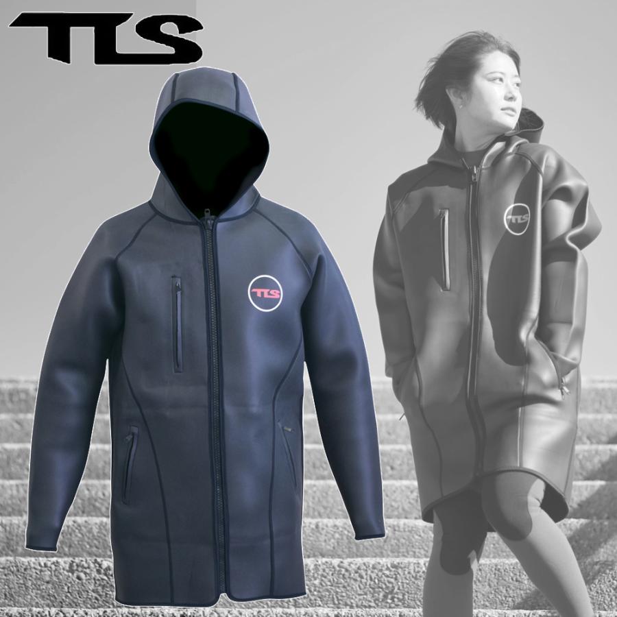 TLS ネオプレンジャケット NEOPRENE JACKET 防寒コート ウェットスーツと同じ素材 防寒・防風仕上げ 着脱しやすい サーフィン