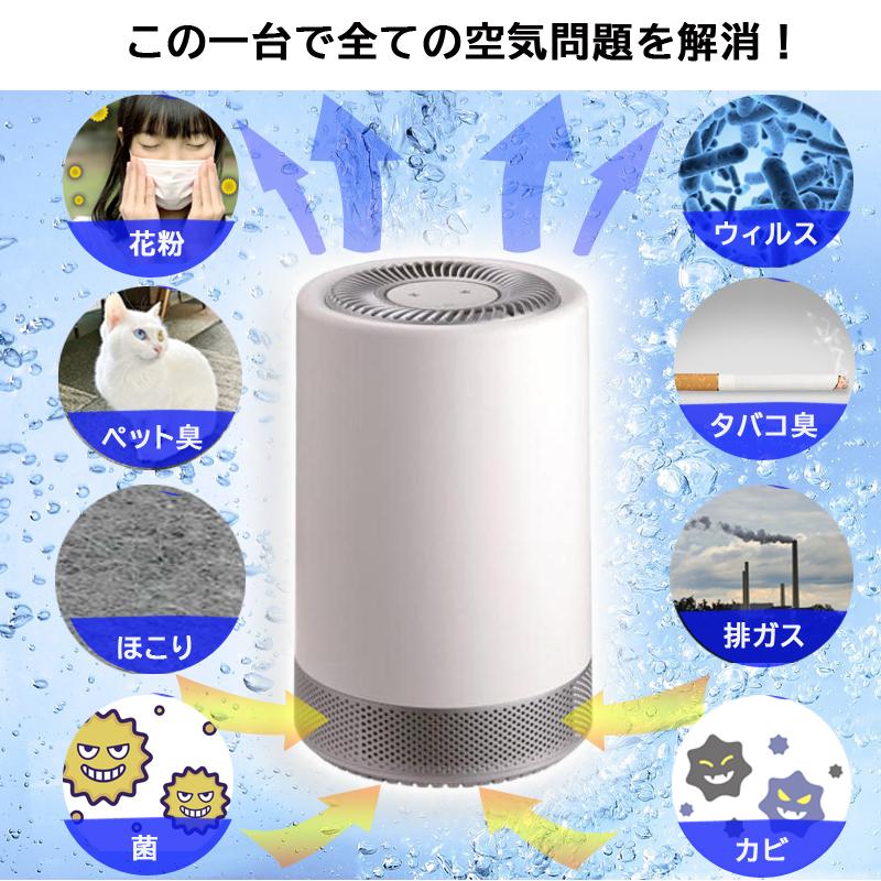 オゾン 空気清浄機 消臭 除菌 小型 タバコ ペット ウイルス HEPA