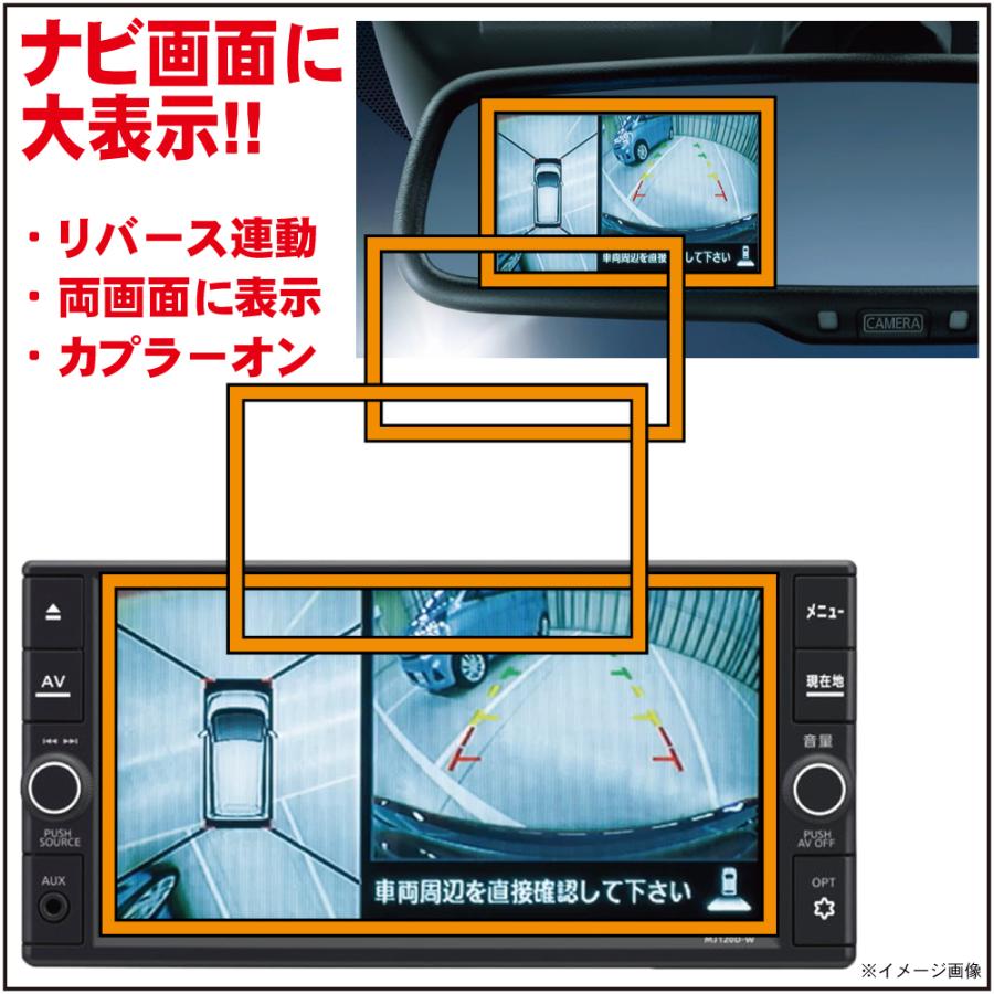 MJ121D-W MJ120D-W アラウンドビューモニター ナビに映す デイズ キックス 入力 カメラ 映像 出力 セレナ ジューク ルークス キャラバン 日産 DOP 純正 CVO-001｜activo-shop｜02