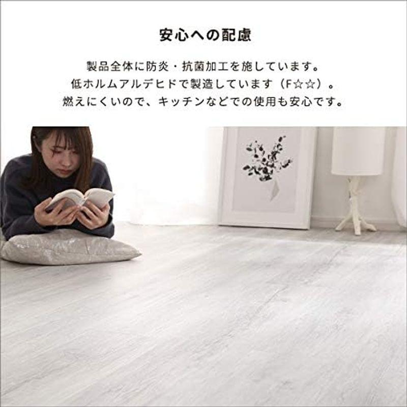 ホームテイスト　はめこみ式フロアタイル　24枚セットWood　Flats-ウッドフラッツ-アッシュオーク色