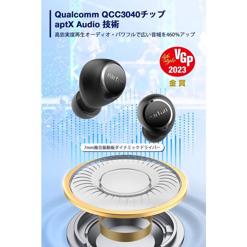 新品未使用VGP 2023金賞EarFun Free Qualcomm 5.2ワイヤレスイヤホン 2S Bluetooth QCC3040チップセット  イヤホン、ヘッドホン