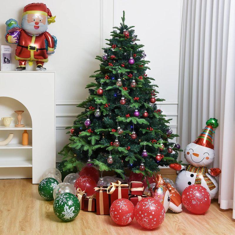 クリスマスツリー 枝大幅増量タイプ 赤い実付き、おしゃれなポリ成型葉混合クリスマスツリー 300CM KSBMA - 9