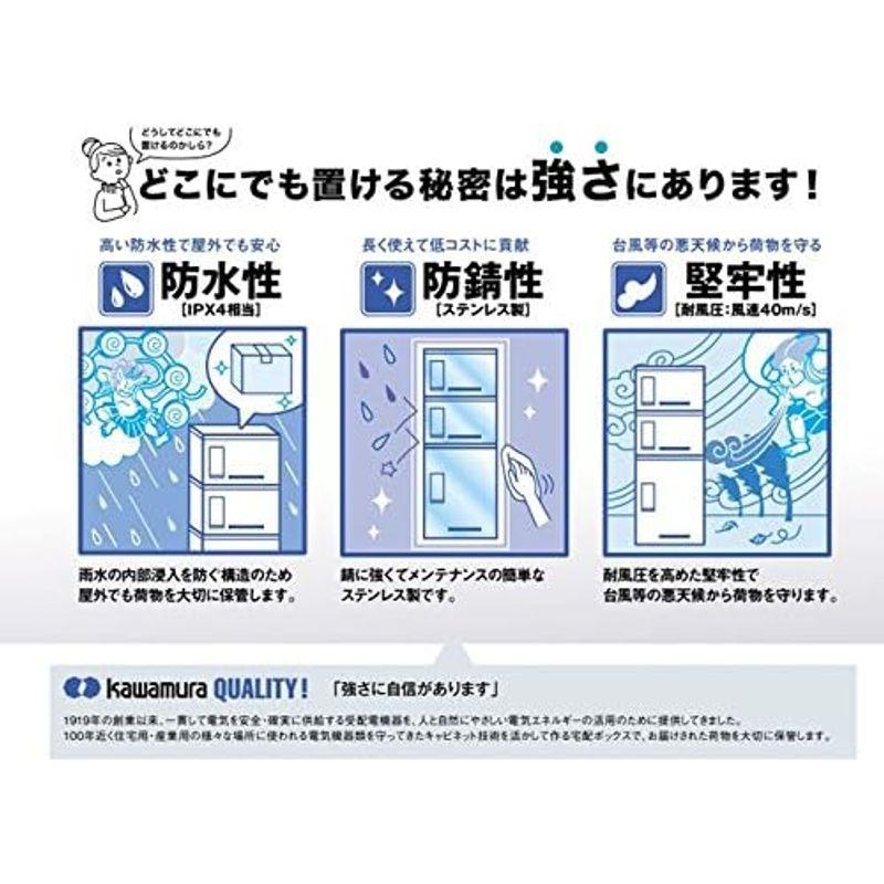 河村電器産業　集合住宅向け宅配ボックスRUSUPO　SHARE　KD2-31CW　2段タイプ　ホワイト