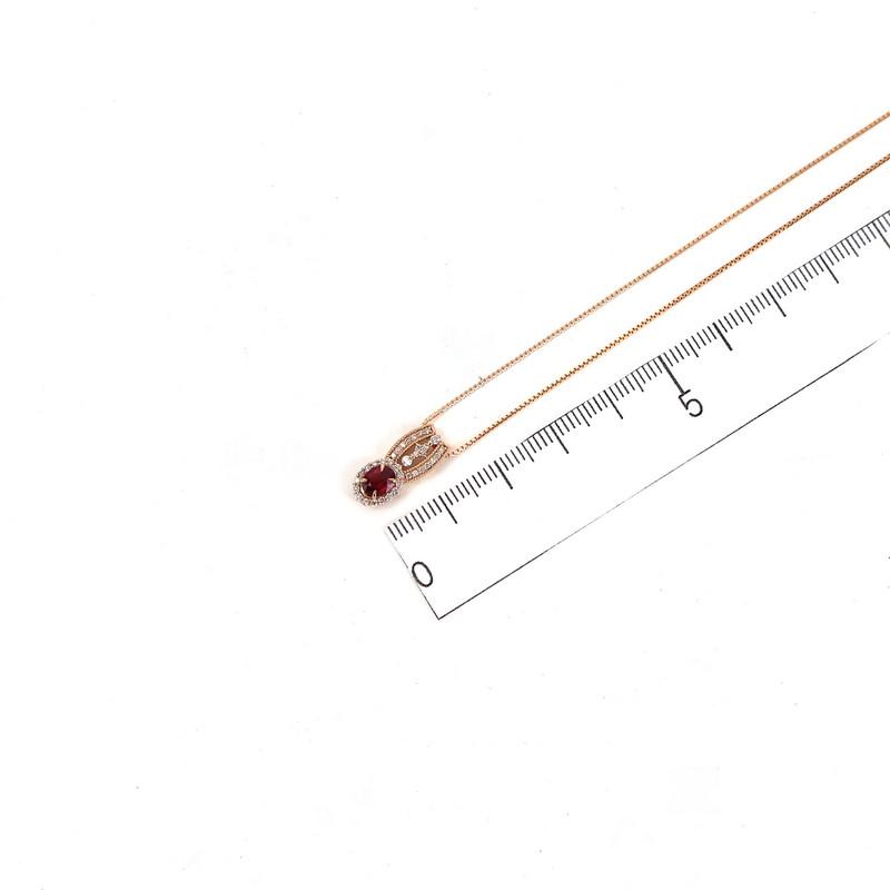 ネックレス レディース 18金 K18PG ピンクゴールド ルビー 0.49ct ダイヤ 0.20ct 45cm アジャスター付き デザインネックレス ジュエリー アクトワン_10