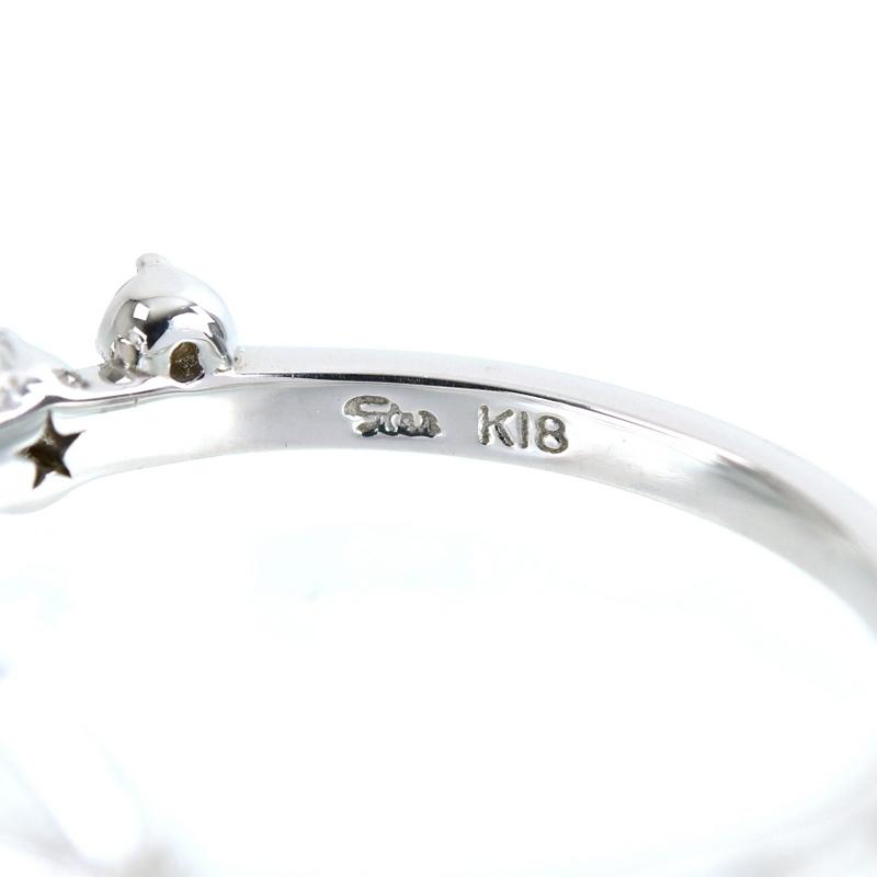 スタージュエリー リング 18k 18金 ホワイトゴールド 9号 