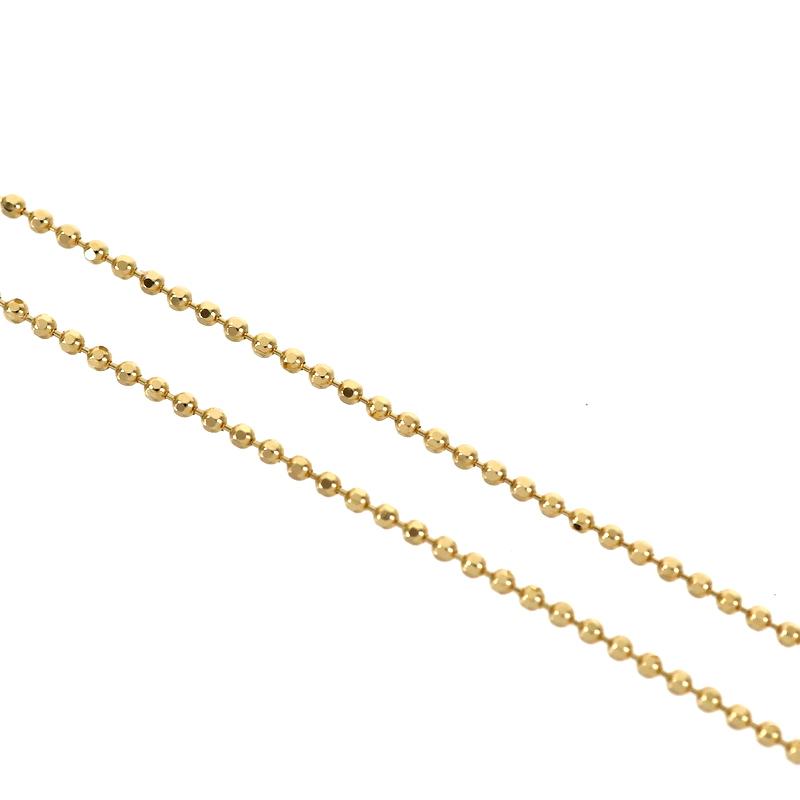 ネックレス レディース 18金 ボールチェーン 50.5cm 2.2g