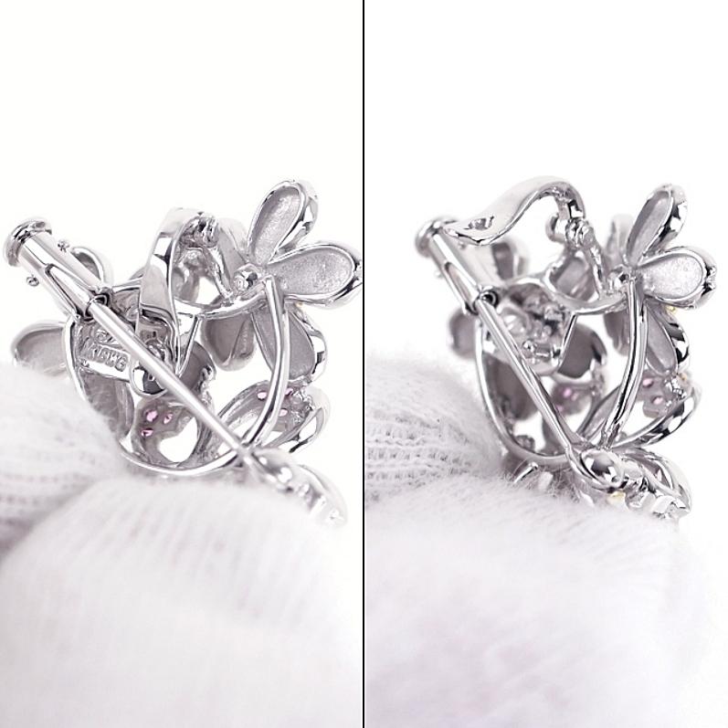 石川暢子 ブローチ兼ペンダント アズタイム 桜 K18WG×YG 2WAY ダイヤ