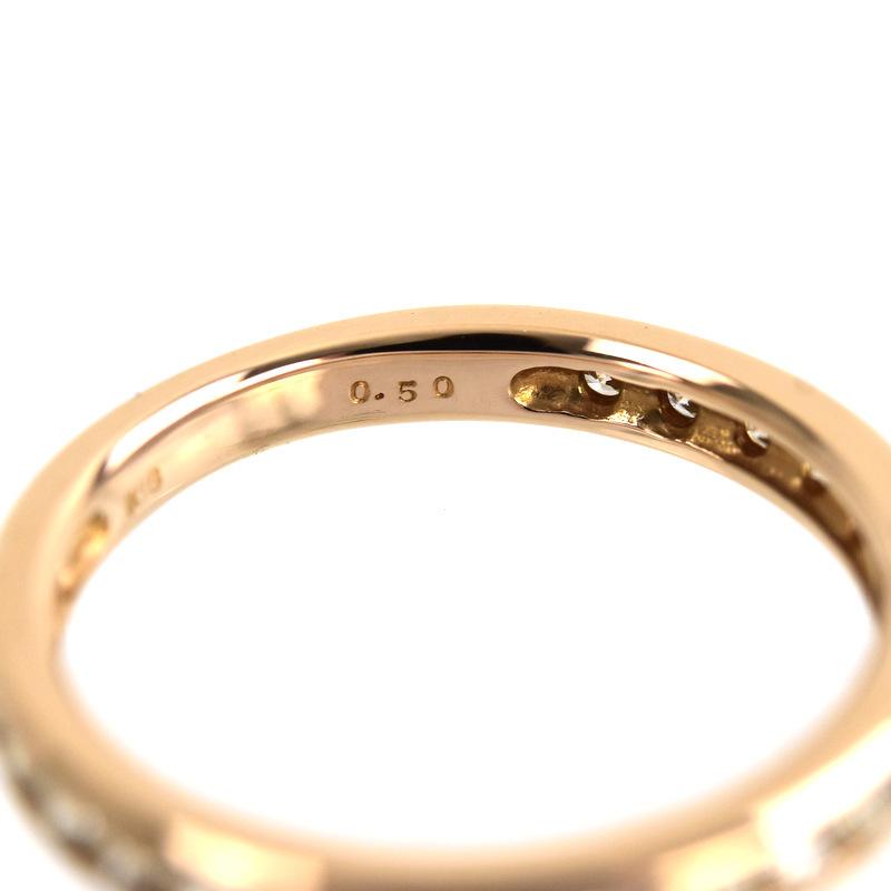 指輪 レディース 18金 K18PG ダイヤ 0.50ct 10号 ピンクゴールド