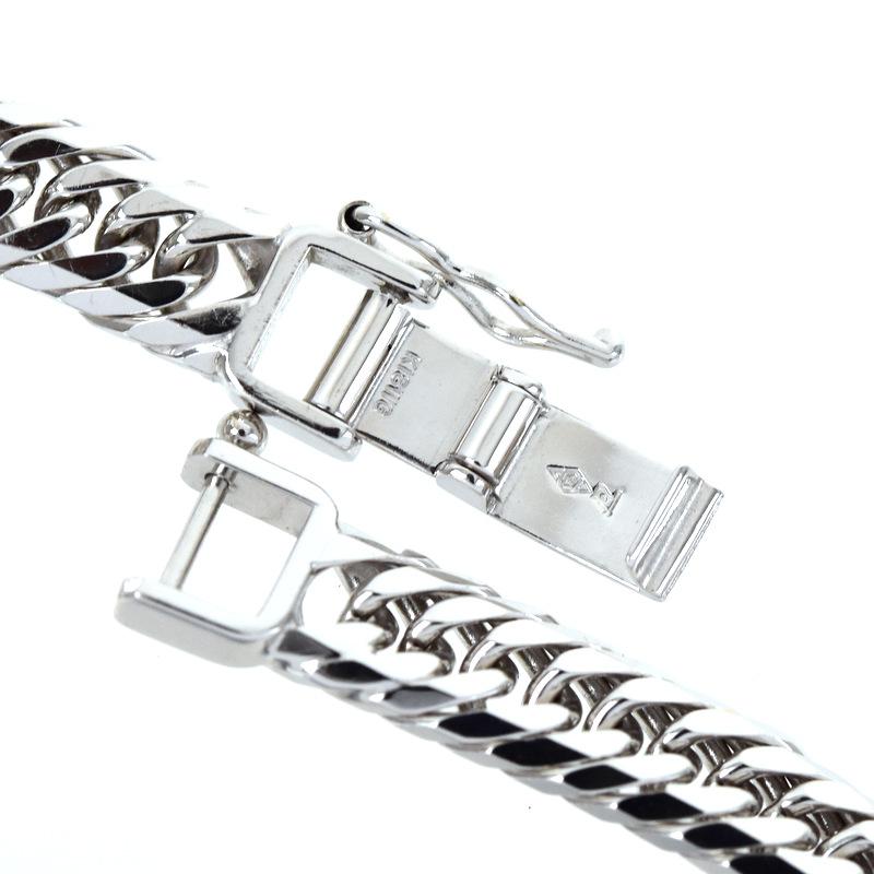 喜平 ブレスレット 18金 ホワイトゴールド 八面トリプル喜平 20.8g