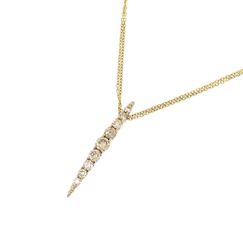 カシケイ ネイキッド ネックレス ペンダント ブラウンダイヤモンド