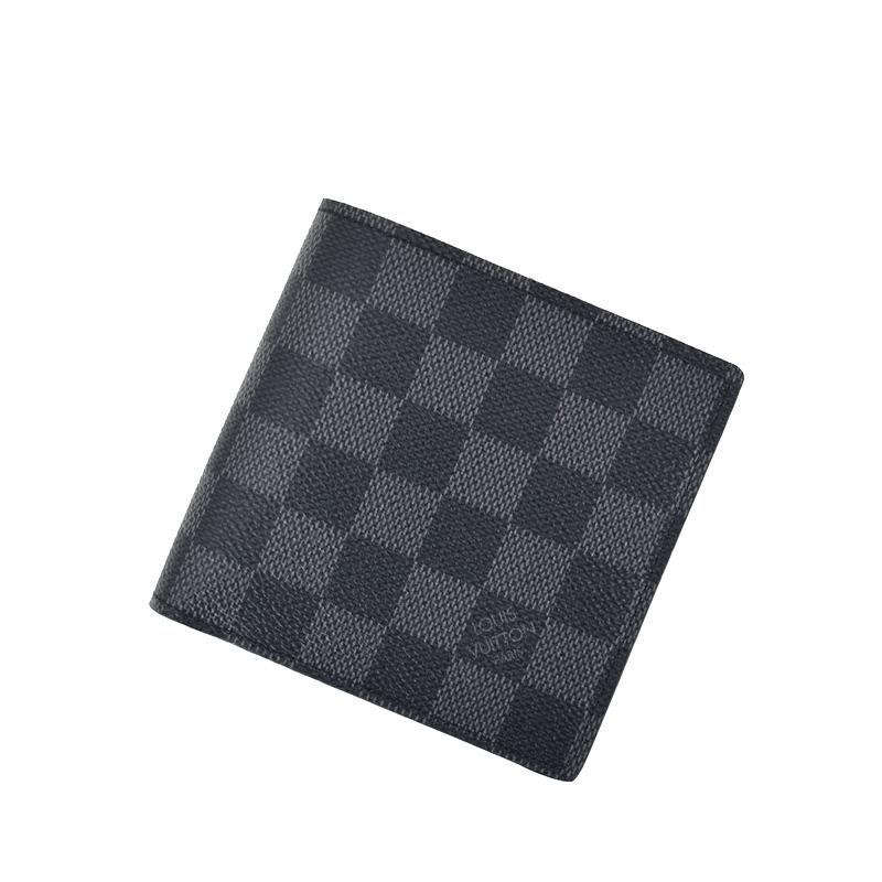 ルイヴィトン N62664 二つ折り財布 ブラック  LOUIS VUITTON ポルトフォイユ・マルコ ダミエグラフィット LOUIS VUITTON（ルイ・ヴィトン） 財布 メンズ ポルトフォイユ・マルコ