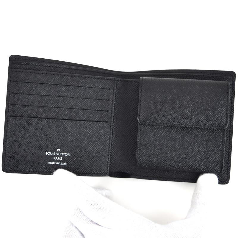 ルイヴィトン N62664 二つ折り財布 ブラック  LOUIS VUITTON ポルトフォイユ・マルコ ダミエグラフィット LOUIS VUITTON（ルイ・ヴィトン） 財布 メンズ ポルトフォイユ・マルコ