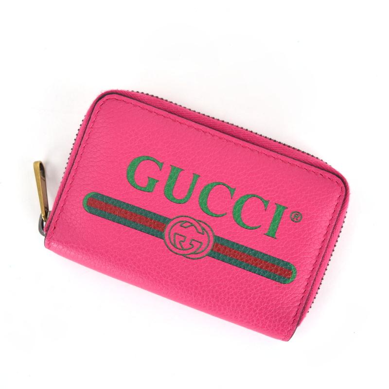 GUCCI（グッチ） コインケース ヴィンテージロゴ 496319 ピンク レザー