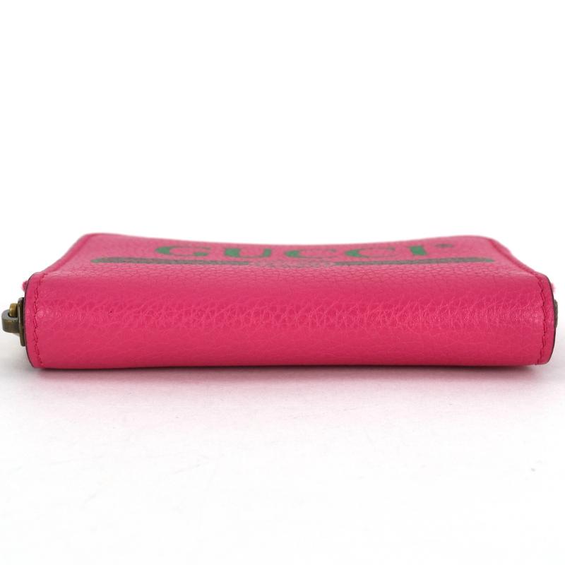 GUCCI グッチ コインケース ヴィンテージロゴ 496319 ピンク レザー