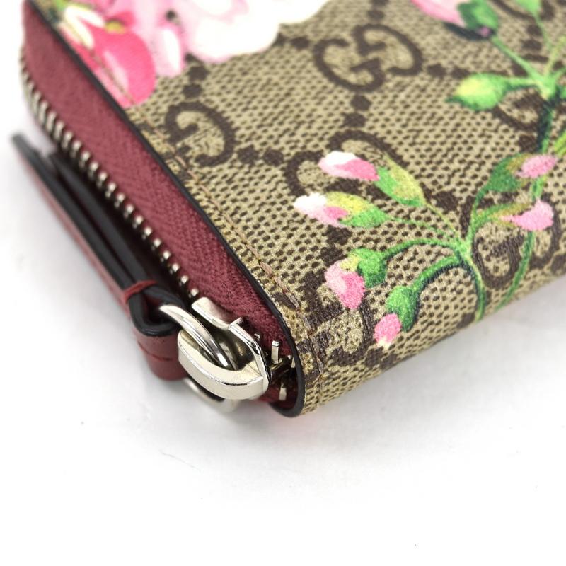 【未使用に近い】 GUCCI グッチ 折り財布 財布 ブルームス 花 フラワー GG グッチ 財布 GGブルームス コインケース ミニウォレット ラウンド