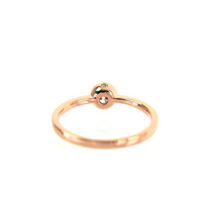 指輪 レディース 18金 11号 K18PG ピンクゴールド ダイヤ 0.253ct 0.01 