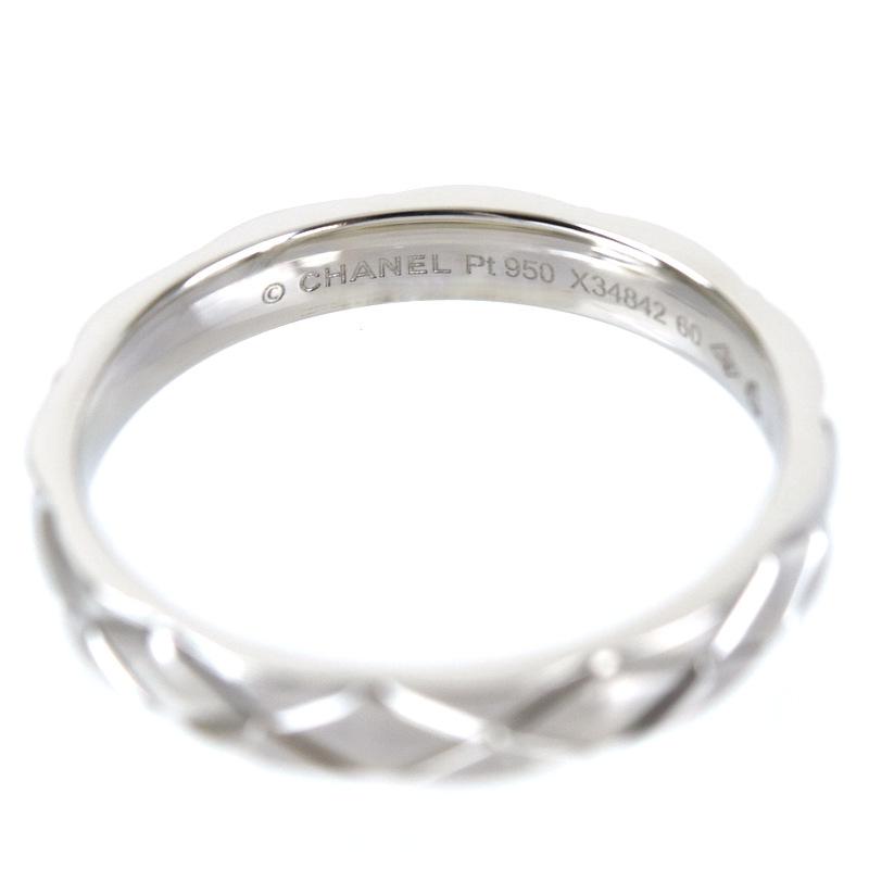 CHANEL シャネル 指輪 Pt950 マトラッセ #60 ミディアム
