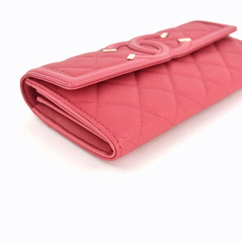 CHANEL（シャネル） 長財布 ピンク CCフィグリー 二つ折り長財布