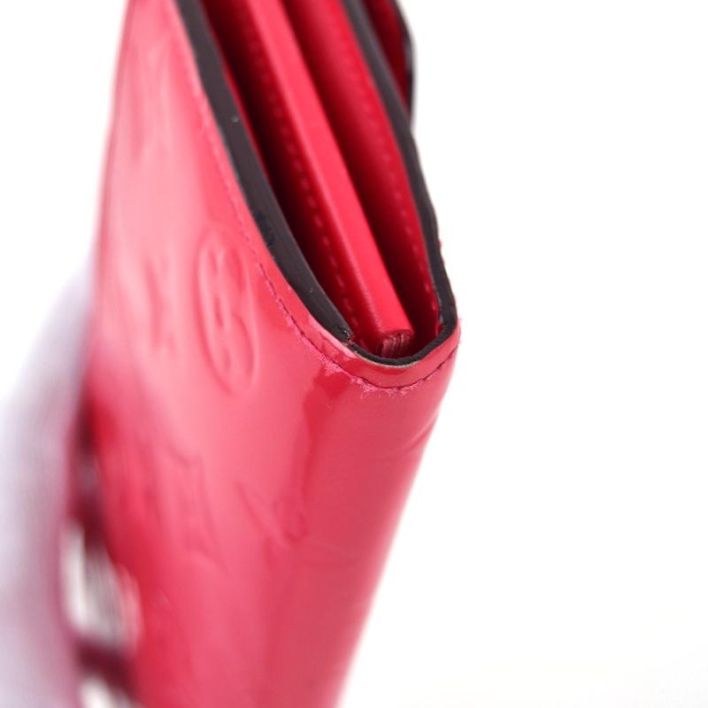 LOUIS VUITTON ルイヴィトン ポルトフォイユサラ モノグラム ヴェルニ エナメルウォレット M90313 ピンク ルイヴィトンポルトフォイユ サラ 14125 ホットピンク レディース