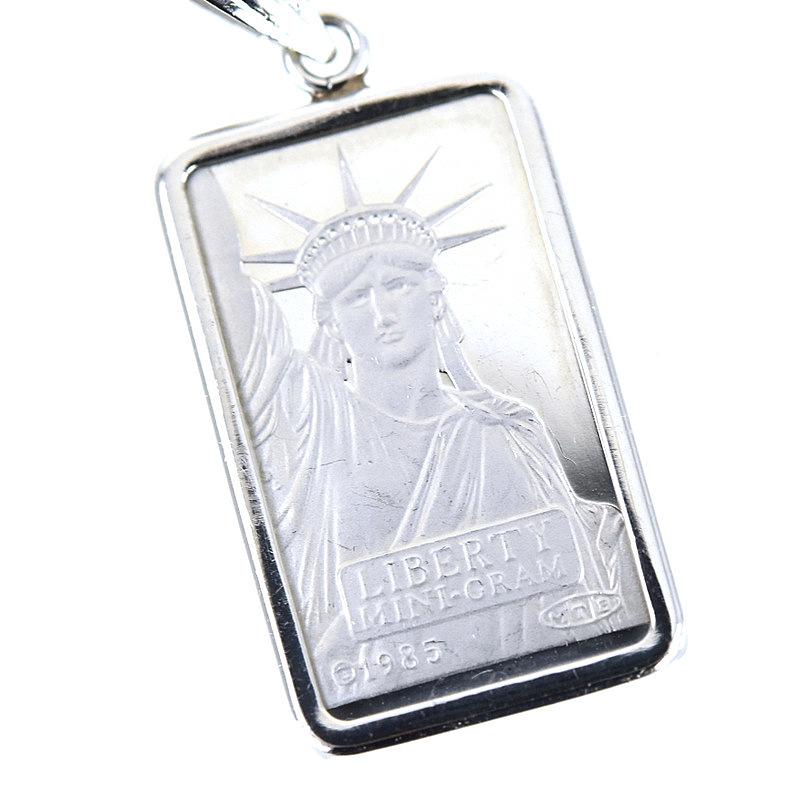 ペンダントトップ 純プラチナ 自由の女神 リバティ インゴット