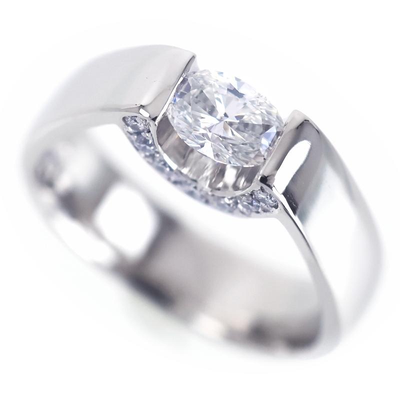 ダイヤモンド リング プラチナ 11.5号 0.453ct 0.14ct Pt900