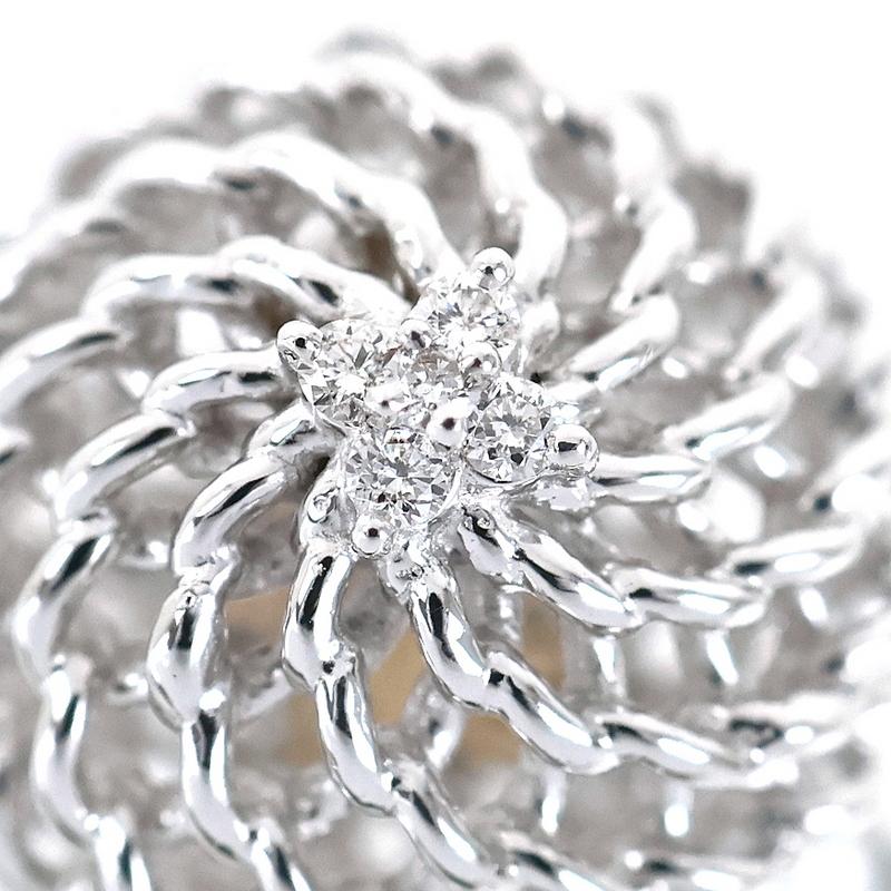 リング ダイヤモンド 0.03ct 18k 18金 ホワイトゴールド 12号 ボール
