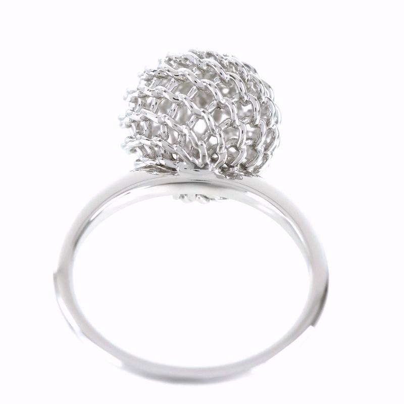 リング ダイヤモンド 0.03ct 18k 18金 ホワイトゴールド 12号 ボール