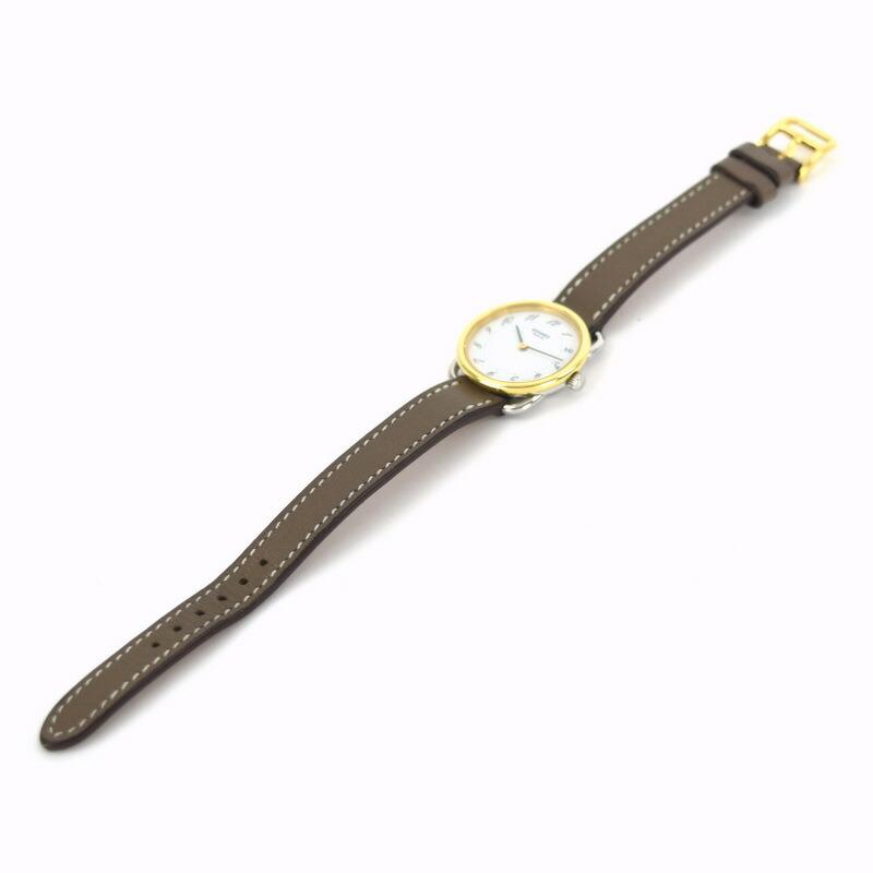 Arceau エルメス アルソー レディースウォッチ SS×GP 革ベルト
