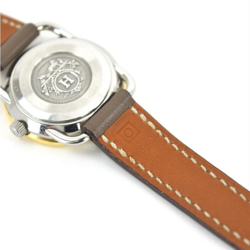 Arceau エルメス アルソー レディースウォッチ SS×GP 革ベルト
