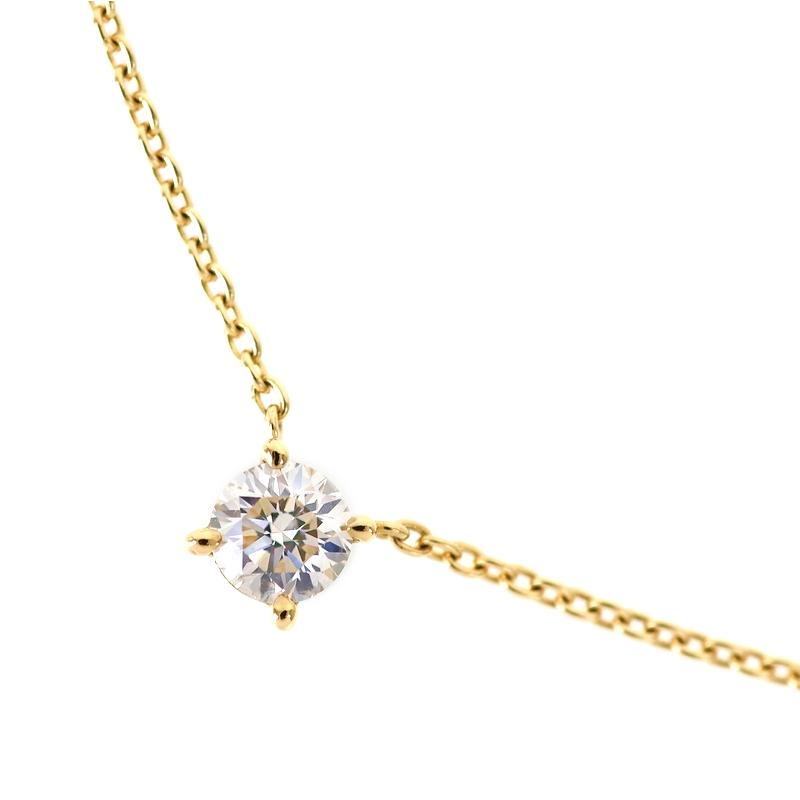 STAR JEWELRY 一粒ダイヤネックレス STAR JEWELRY（スタージュエリー） ネックレス レディース 18金 K18YG