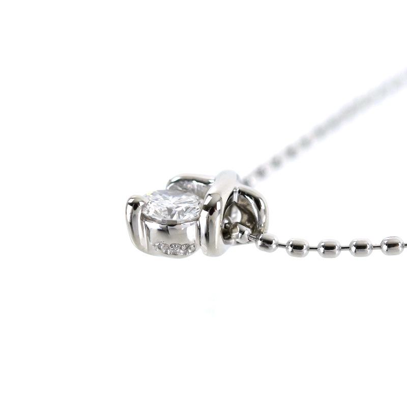 ネックレス レディース Pt850×900 40cm ダイヤ 0.10ct ダイヤ 