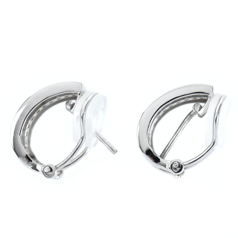 ピアス 18金 レディース ホワイトゴールド K18WG ダイヤ 各0.10ct 2WAY