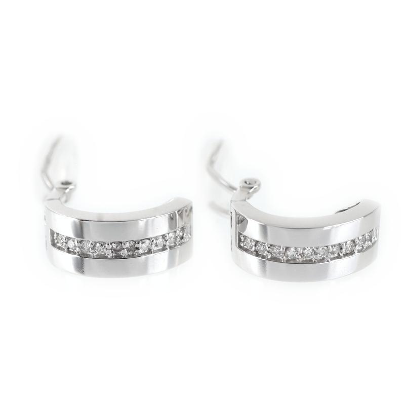 ピアス 18金 レディース ホワイトゴールド K18WG ダイヤ 各0.10ct 2WAY