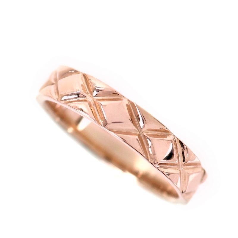 指輪 18金 レディース K18PG ピンクゴールド 9.5号 3.2g ファッション