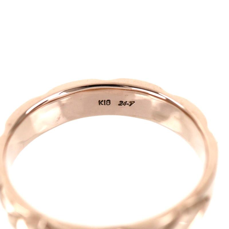 指輪 18金 レディース K18PG ピンクゴールド 9.5号 3.2g ファッション