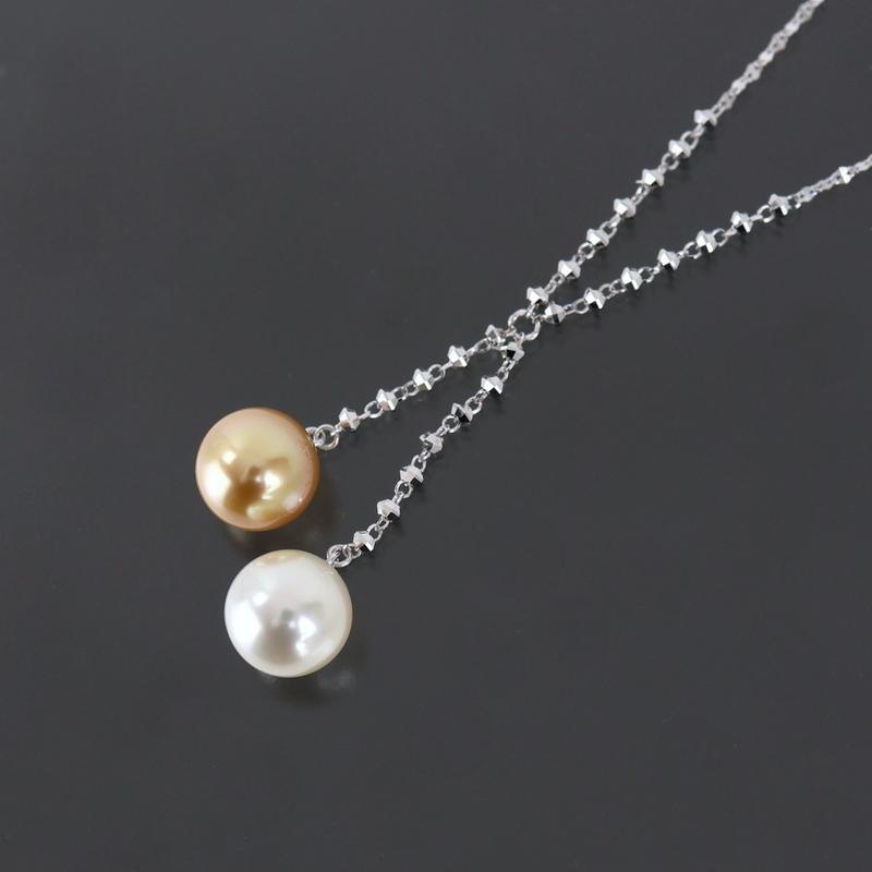 ネックレス レディース パール 約8.5mm 8.6mm 18金 18k ホワイト