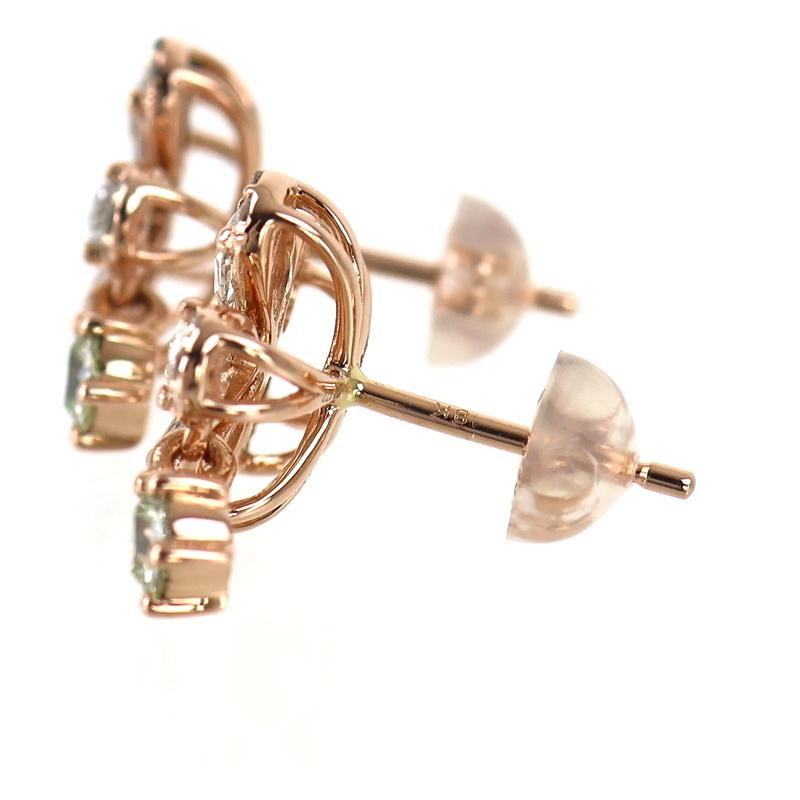 さくらダイヤモンド ピアス 0.172ct 0.171ct ダイア 各0.45ct フラワー