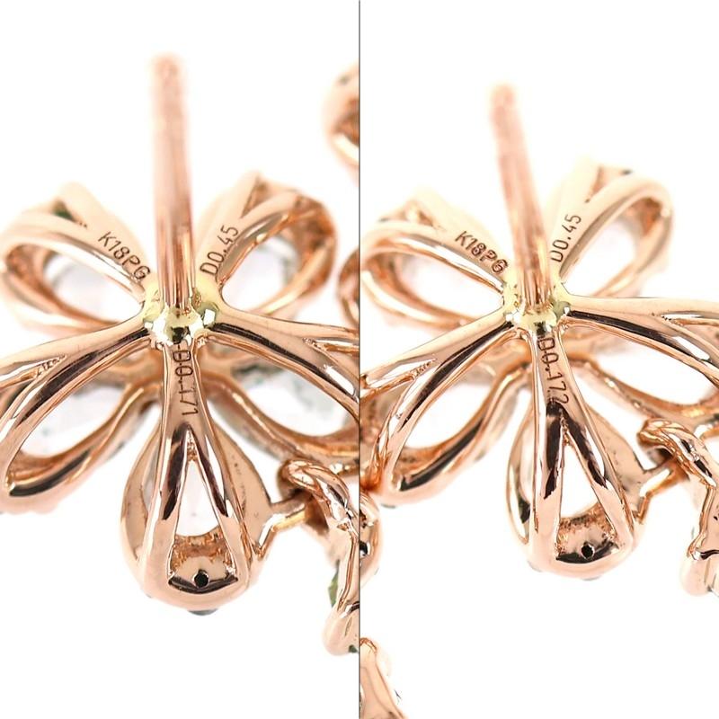 さくらダイヤモンド ピアス 0.172ct 0.171ct ダイア 各0.45ct フラワー
